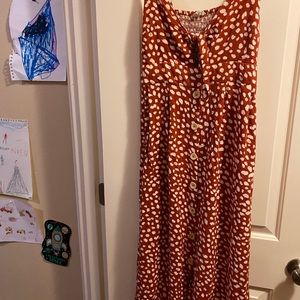 Tie front button dress!